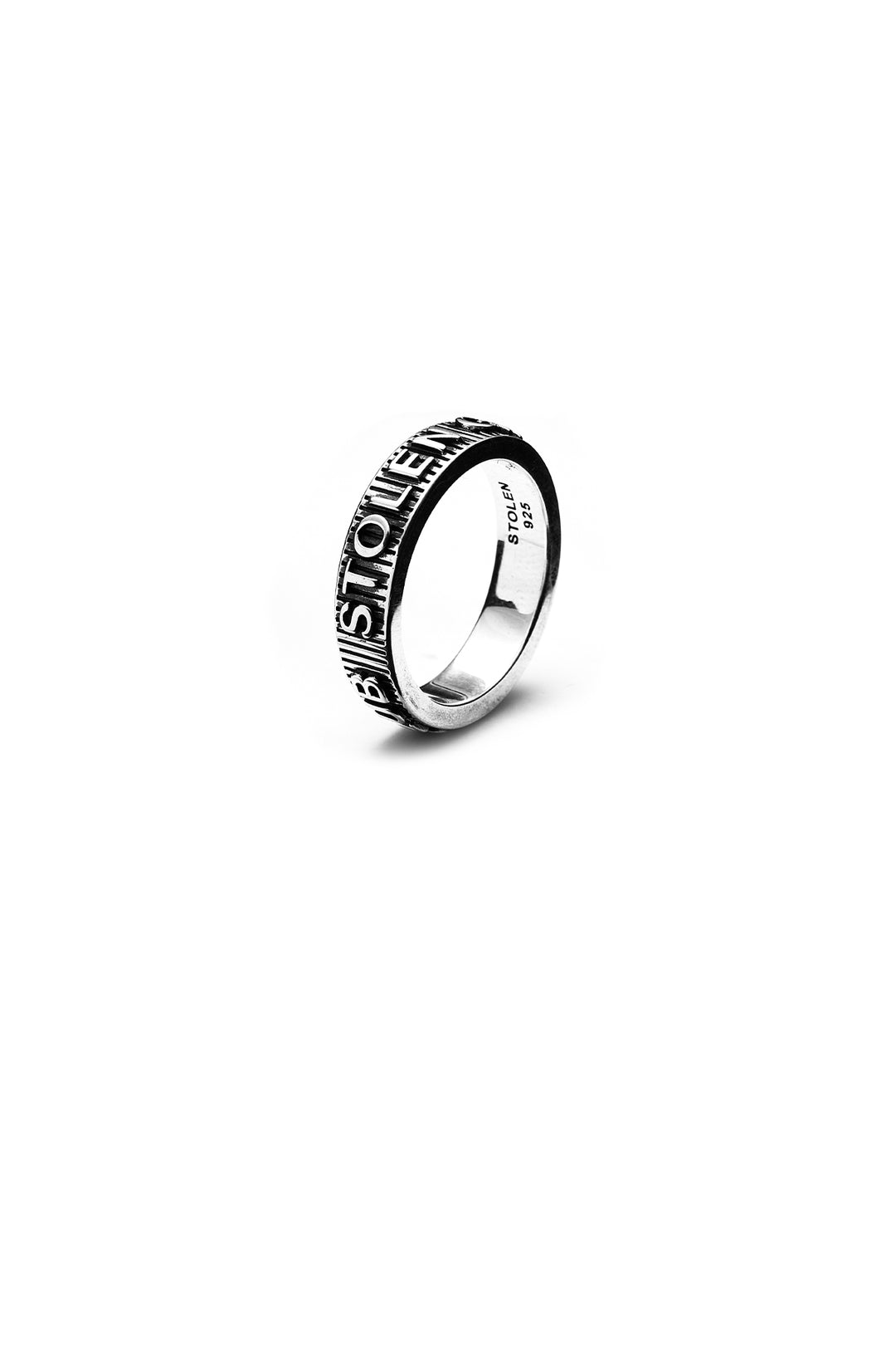 Stolen Girlfriends Club - Corrugated Text Ring - Size P