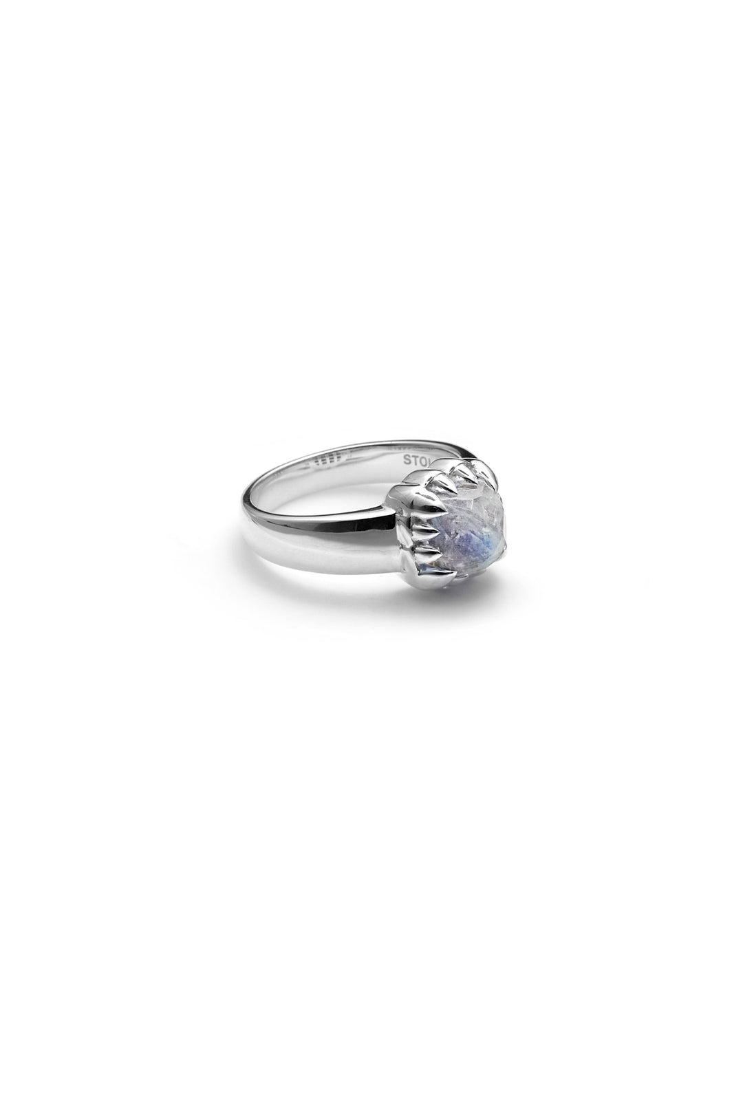 Stolen Girlfriends Club Baby Claw Ring - Moonstone - Size L
