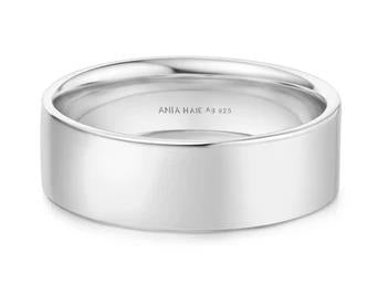 Ania Haie - Silver Smooth Band 6mm - Size 58