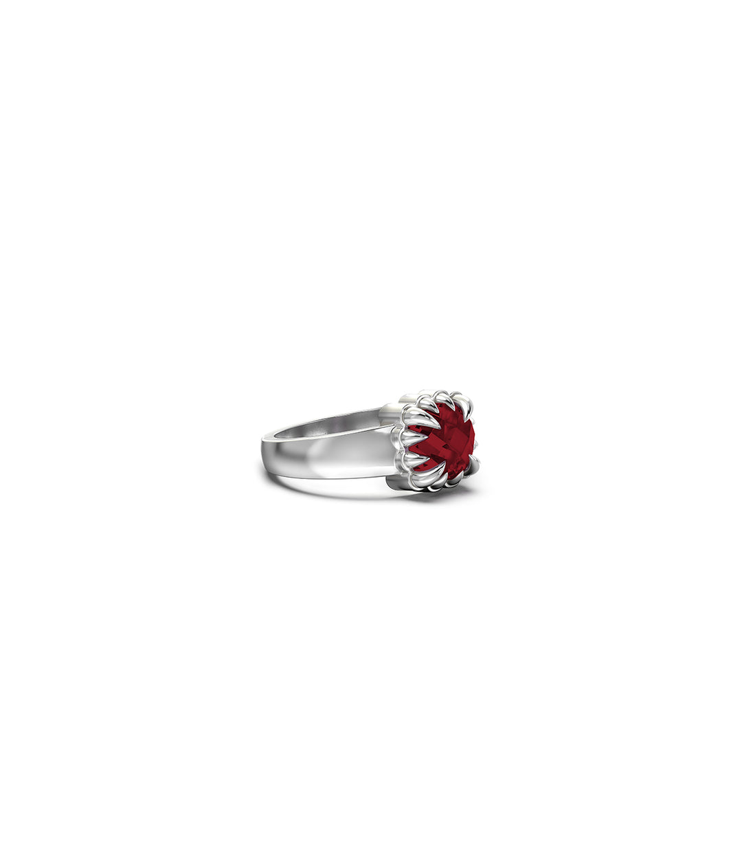 Stolen Girlfriends Club - Baby Claw Ring - Garnet - Size Q