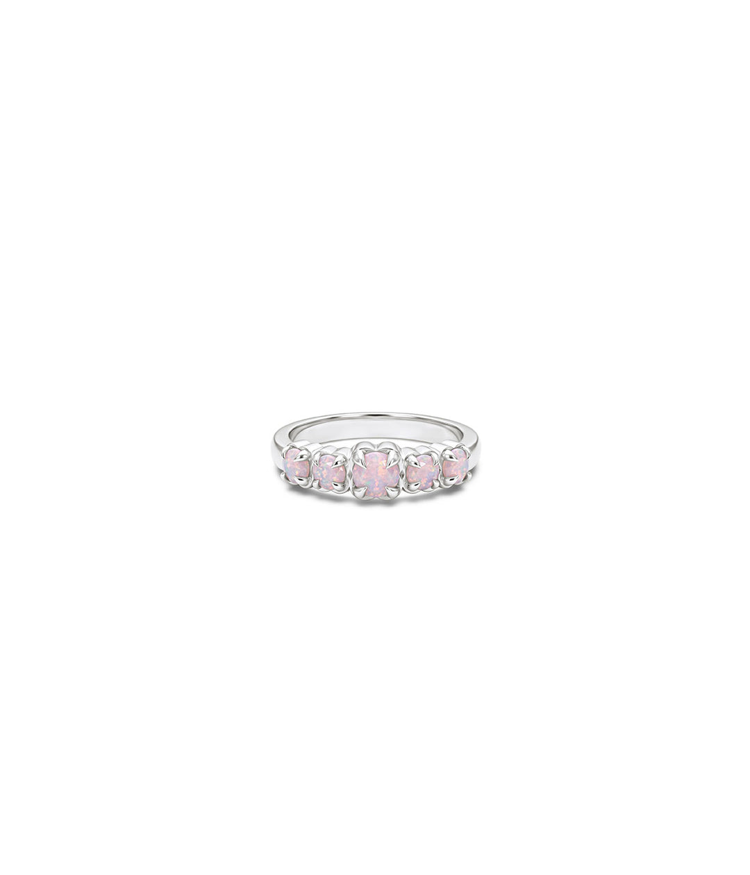 Stolen Girlfriends Club - Halo Cluster Ring - Bello Pink Opal - Size Q