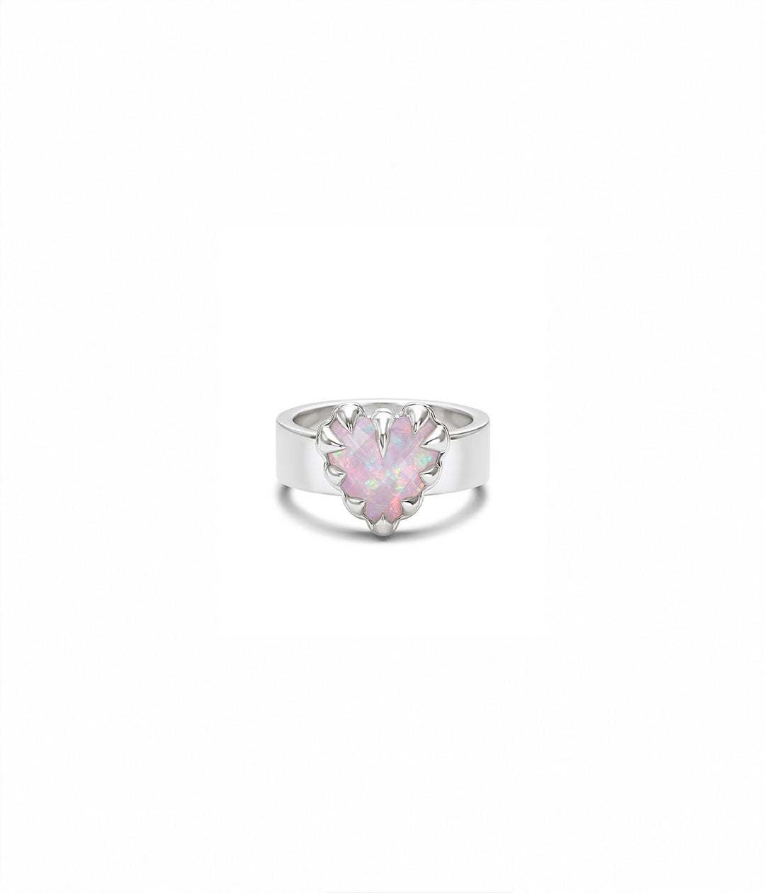 Stolen Girlfriends Club - Love Claw Ring - Bello Pink Opal - Size Q