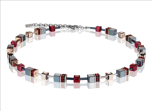 Necklace - Geocube - Red