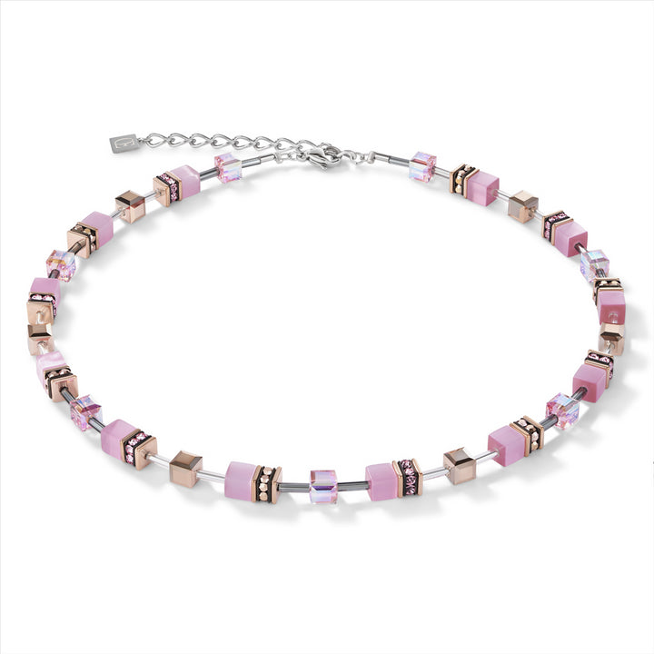 Necklace - Geocube - Light Rose