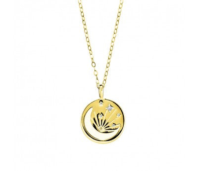 Moon/Star Gold Plated Necklace