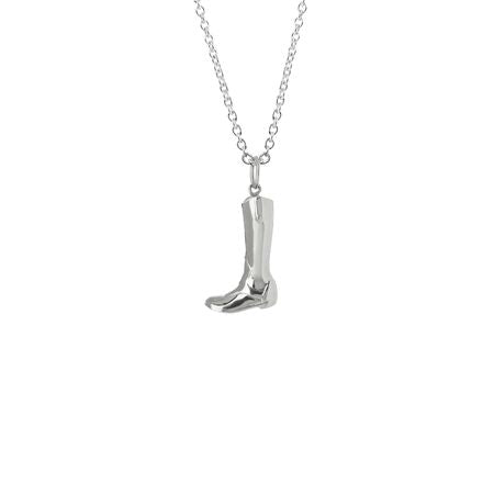 Evolve - Stg Silver Riding Boot Necklace - (Protection & Safety)