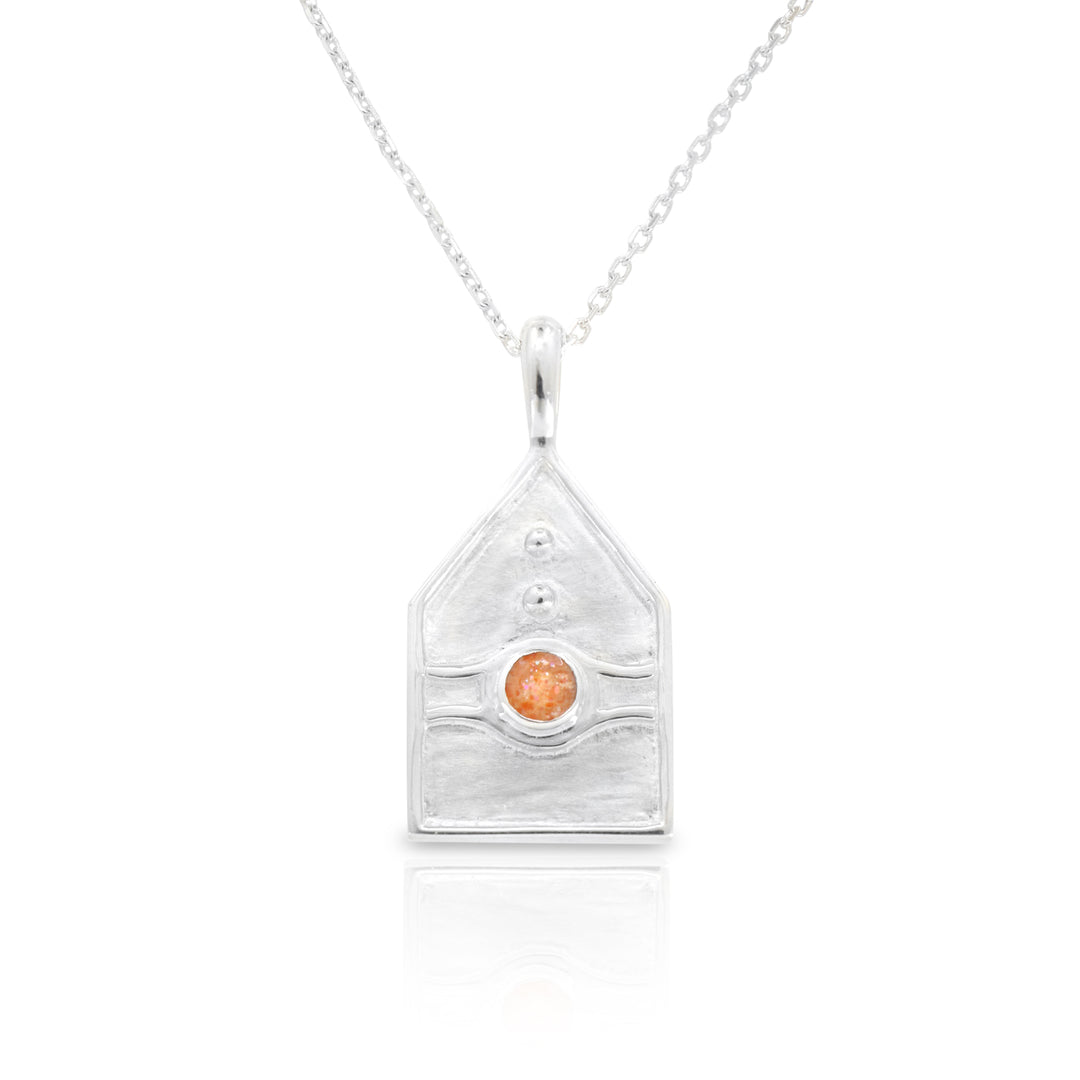 Tonimay - Athens Amulet Silver Sunstone Necklace