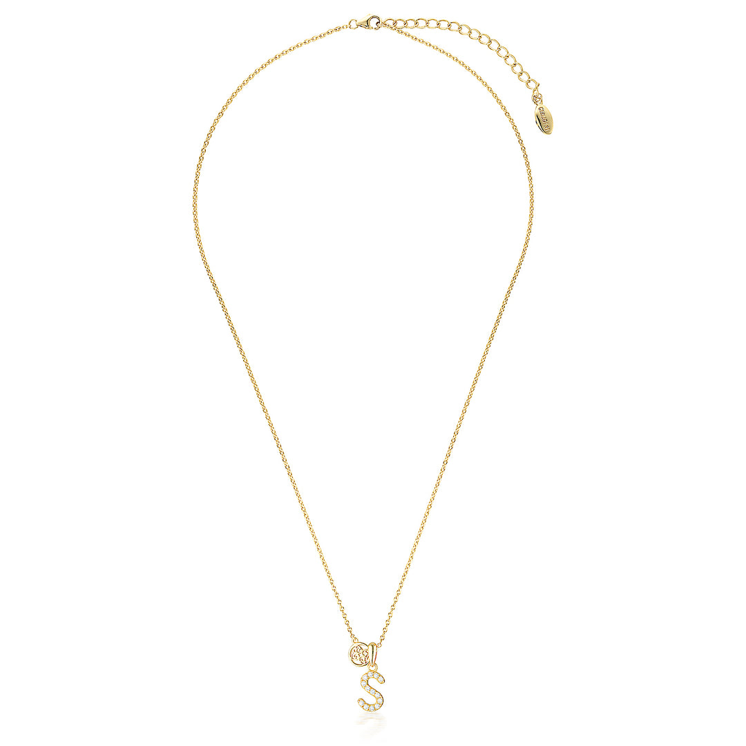 Georgini - Luxury Letters S Initial Necklace - Gold Plated