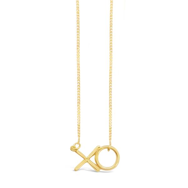 Yellow Gold Plated Kiss/Cuddle Necklace