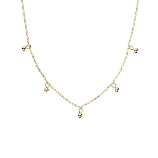 Gold Plated Necklace With Ball Detail