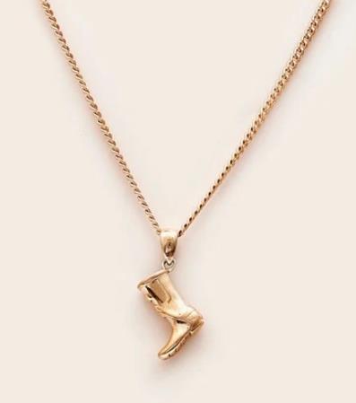 Whistle & Pop - High Country Dainty Gumboot Necklace - Gold Plated
