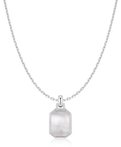 Ania Haie - Mother Of Pearl Tag Necklace - Stg Silver