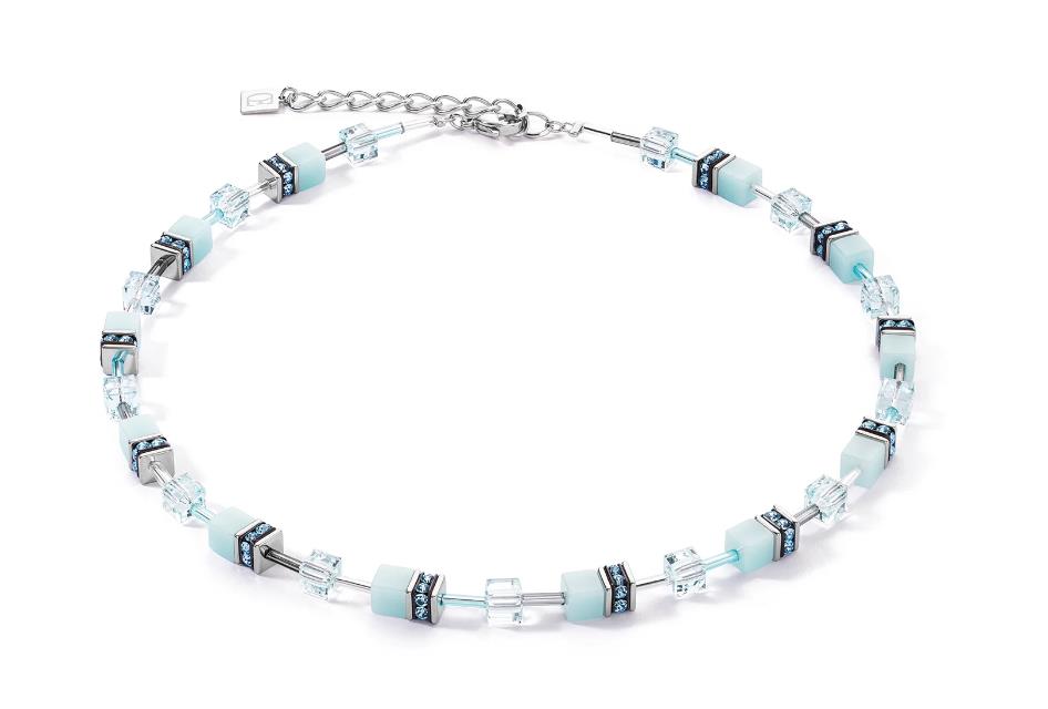 Coeur de Lion - GeoCube Ice Blue Necklace