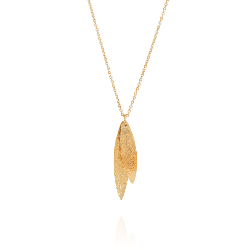 Evolve - Kauri Leaves Necklace (Heritage) - Gold Vermeil