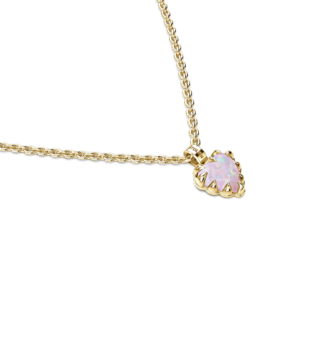 Stolen Girlfriends Club - Mini Gold Plated Love Claw Necklace - Bello Pink Opal