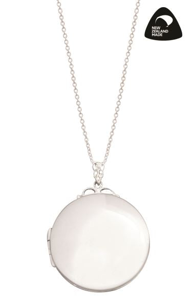 Stg Silver 32mm Round Plain Locket