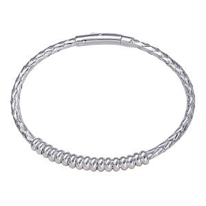 Sterling Silver Italian Fancy Braided Bracelet