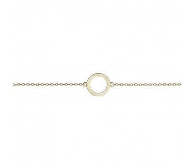 Sterling Silver/Gold Plated Open Circle Bracelet
