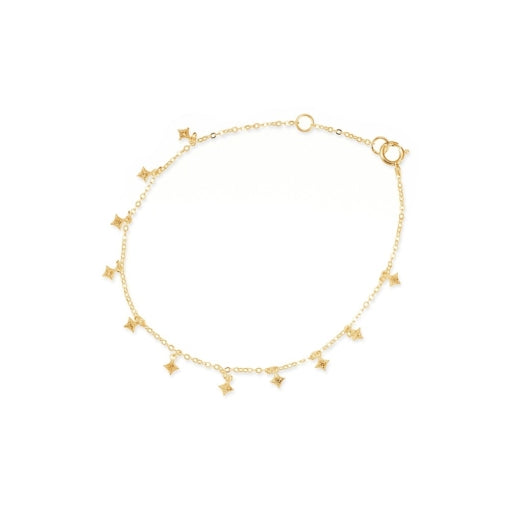 Gold Plated Bracelet With Petite Cz Charms