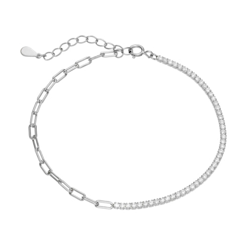 Sterling Silver & Fine Cz Tennis Bracelet