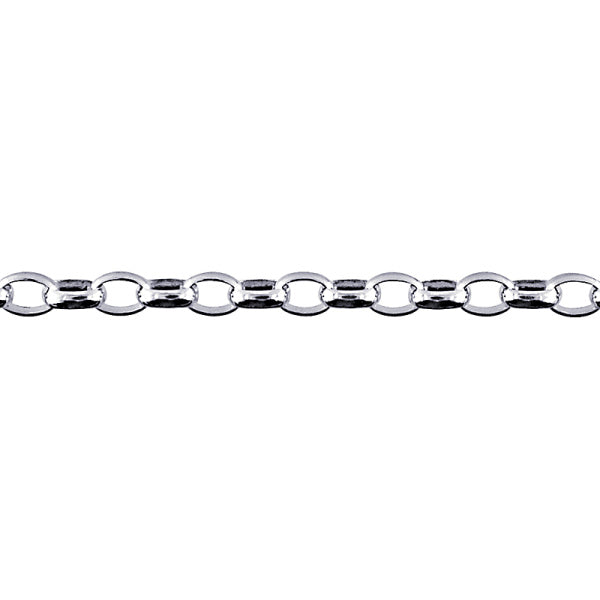 Stg Silver Oval Belcher Bracelet - 19cm