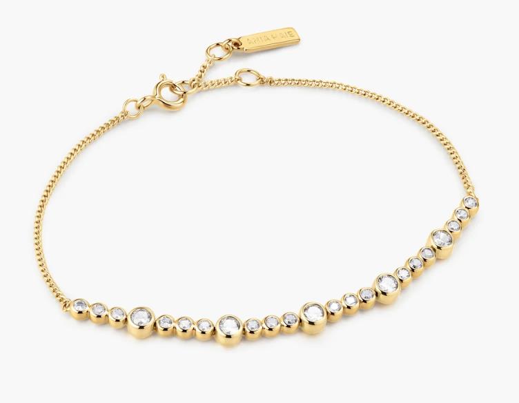 Ania Haie - Wanderer Gold Plated CZ Bezel-Set Bracelet