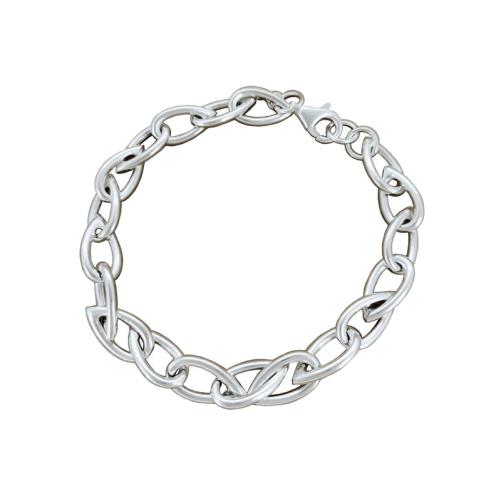 Stg Silver Tear Drop Bracelet - 21cm