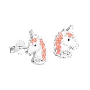 Unicorn Studs with Crystals & Glitter