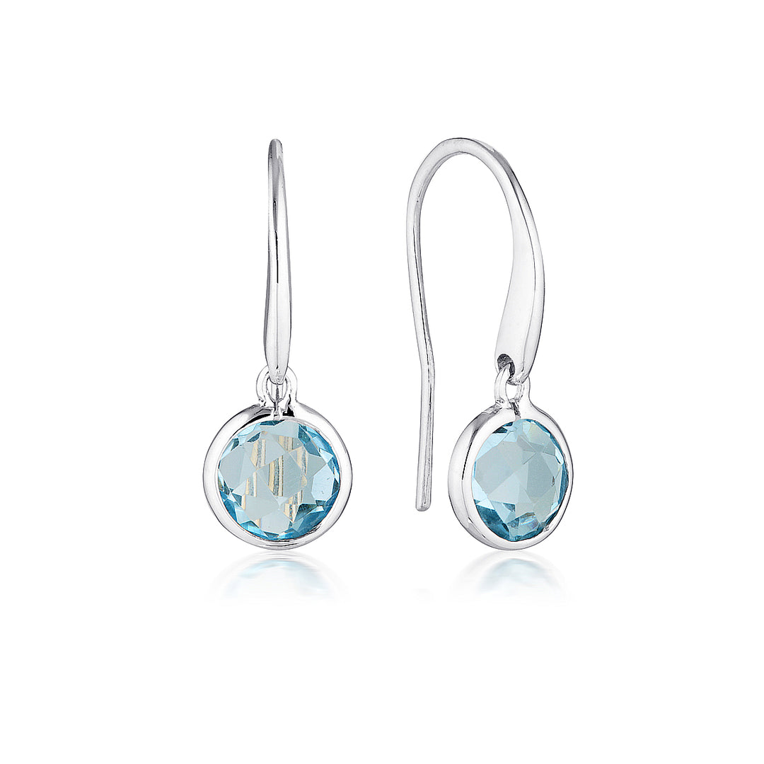 Georgini - Lucent Blue Topaz Hook Earring Small