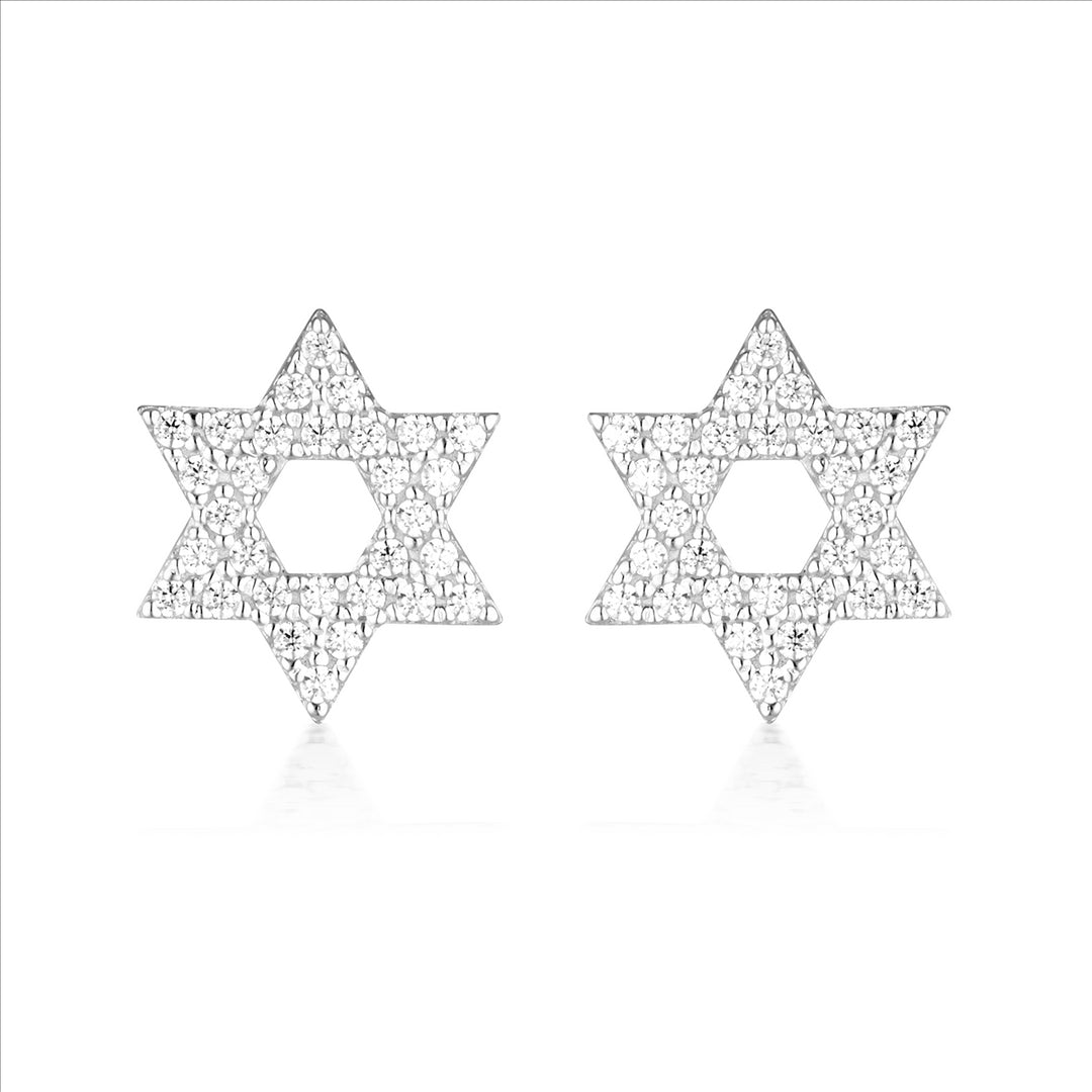 Georgini - Rock Star Star Of David Earrings - Silver