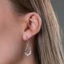 Georgini Spring Sorbet Confetti Charm Multi Coloured Earrings Silver