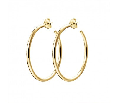 Sterling Silver/Gold Plated Hoop Earrings