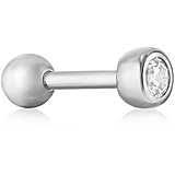 Ania Haie - Silver Sparkle Bezel Barbell Single Earring