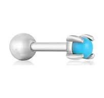 Ania Haie - Silver Turquoise Cabochon Barbell Single Earring