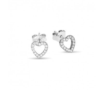 Heart Cz Studs