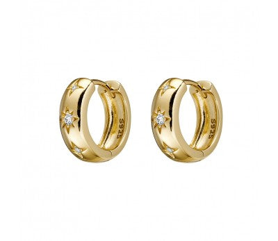 Gold Plated Star Hoops