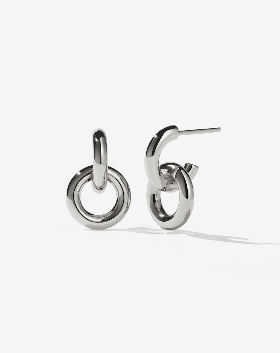 Meadowlark Deux Halo Earrings - Stg Silver