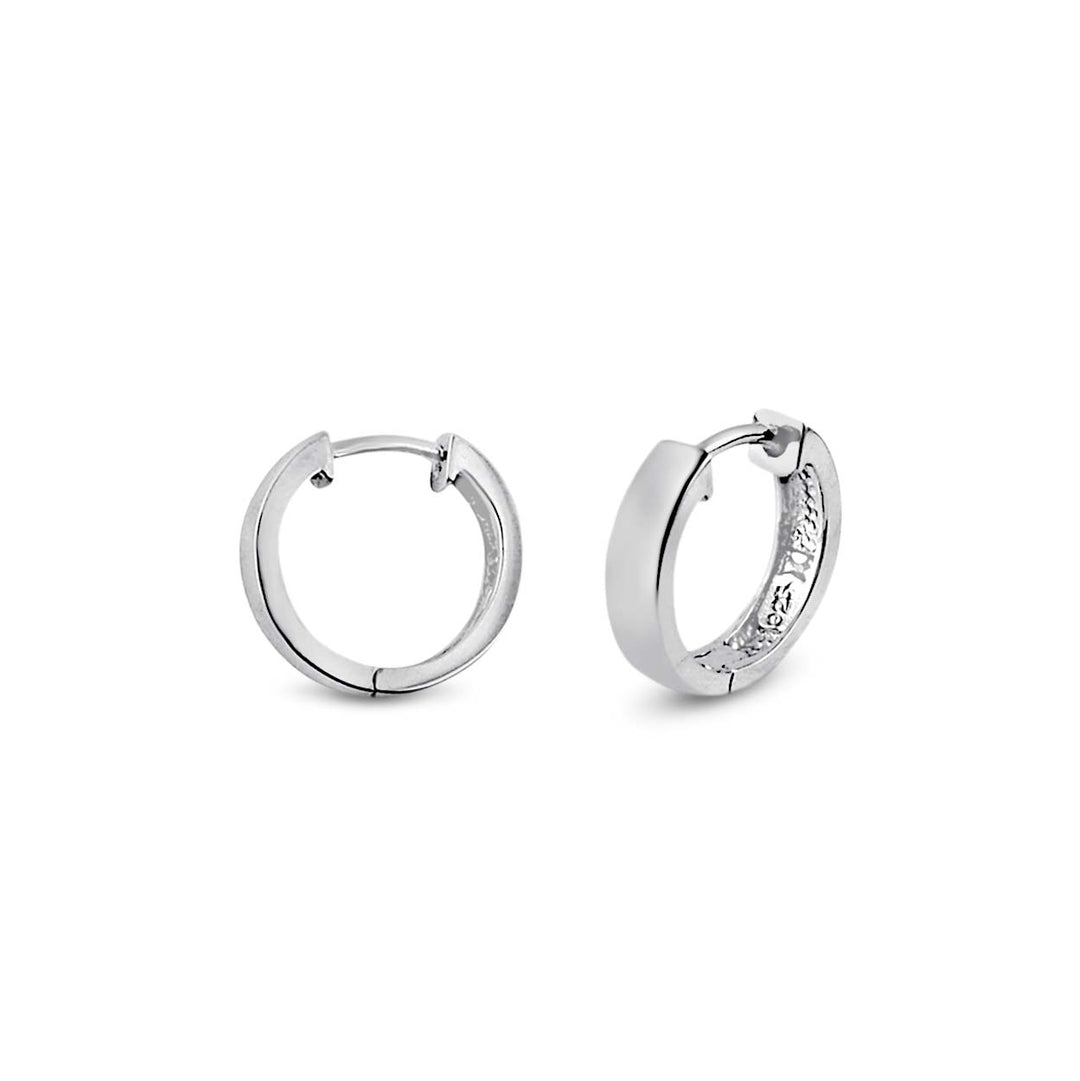 Stg Silver Plain Huggies