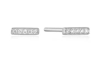 Ania Haie - Silver Glam Bar Stud Earrings