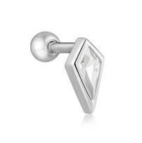 Ania Haie - Silver Sparkle Emblem - Single Barbell Earring