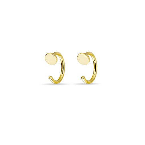 Sterling Silver/Gold Plated Cartilage Earrings - 6mm