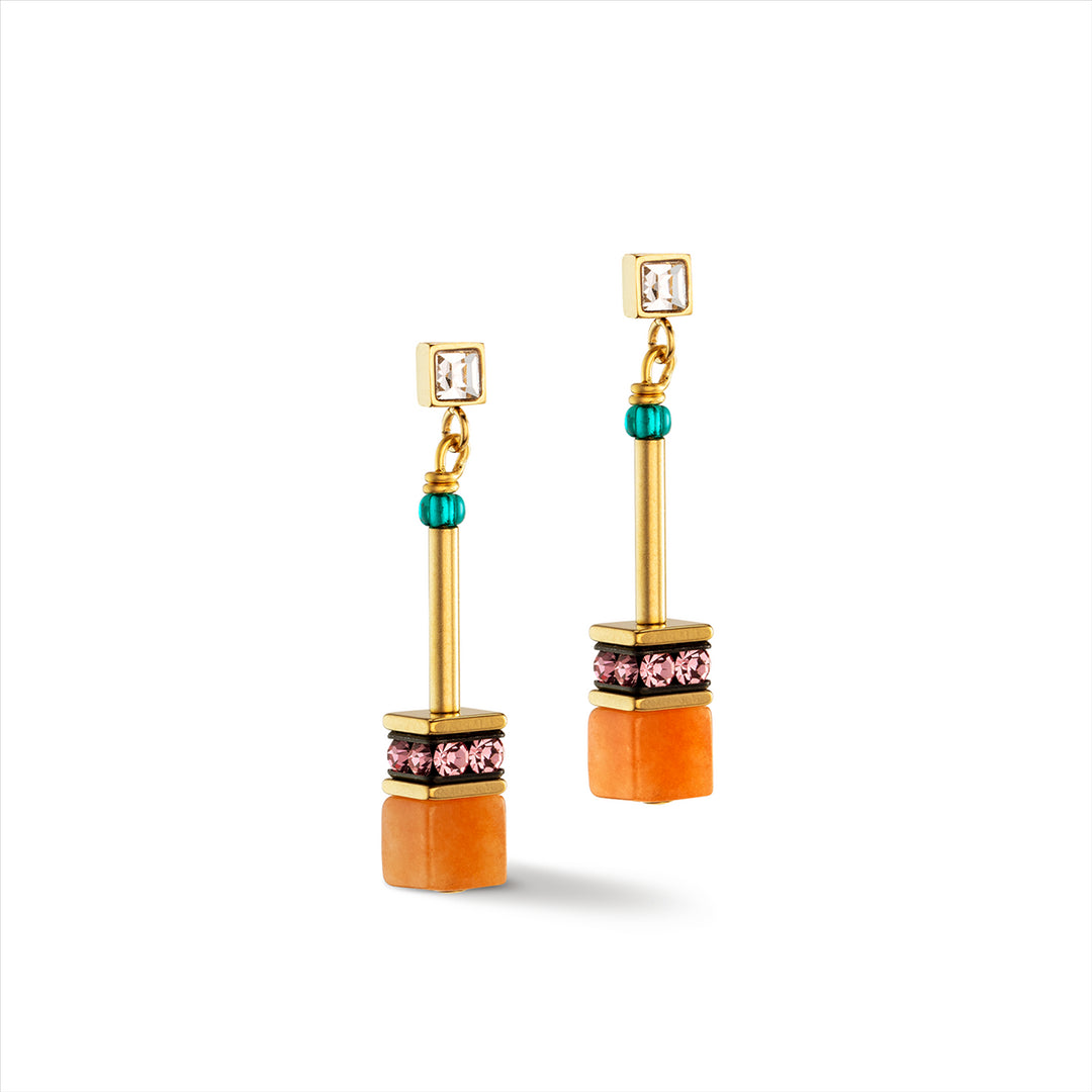 Vibrant Multicolour Geo Cube Earrings