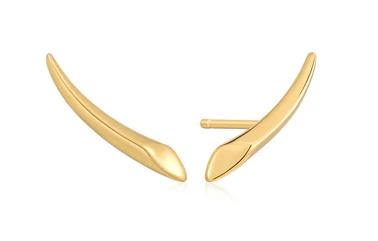 Ania Haie - Gold Plated Arrow Climber Stud Earrings