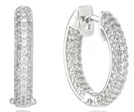 Georgini - Goddess Pave Hoops - Silver