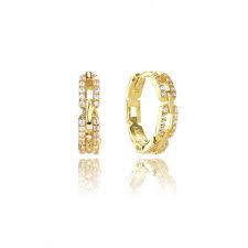 Georgini - Goddess Link Hoop Earrings - Gold Plated