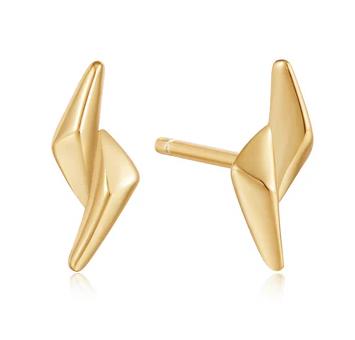 Ania Haie Gold Plated Double Spike Stud Earrings