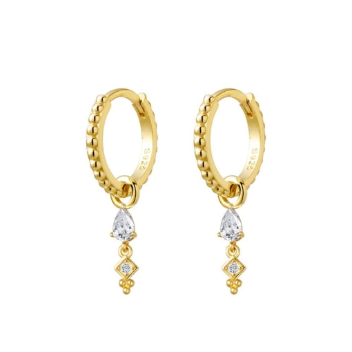 Sterling Silver/Gold Plated Huggie Earrings