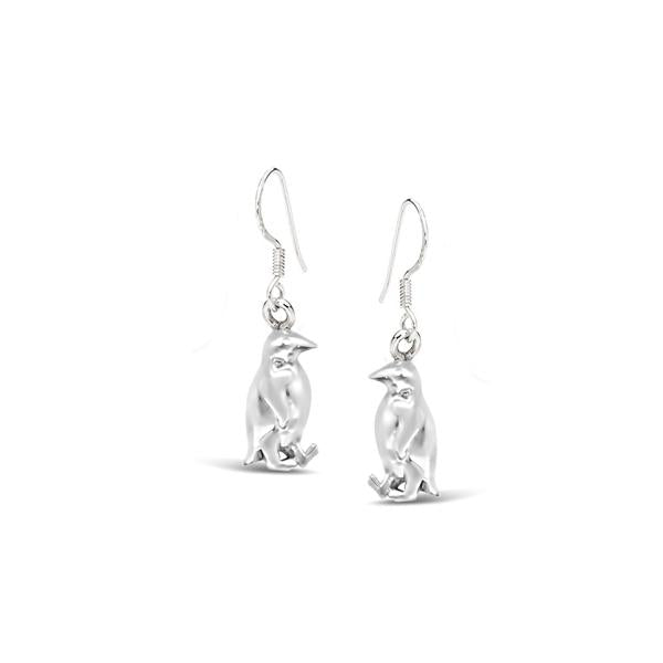 Stg Silver Penguin Earrings