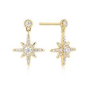 Ania Haie - Gold Plated Dangling Nova Star Stud Earrings