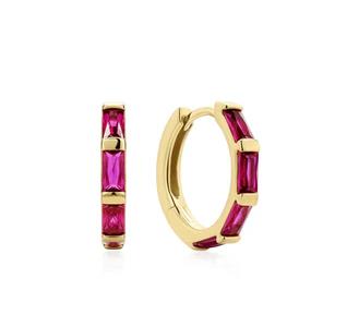 Ania Haie - Crimson Huggie Hoop Earrings